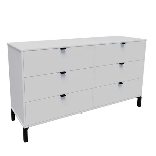 Cómoda Cajonera Marden - 6 Cajones Horizontal en Blanco - Cómodas, Uruguay | Unsi