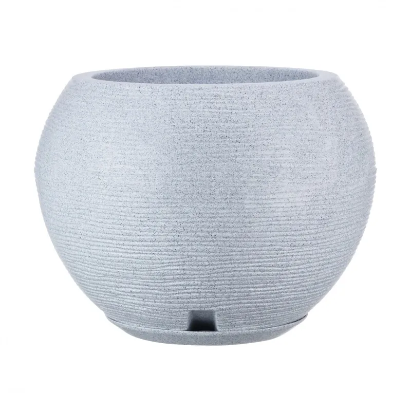 MACETA 32X32CM FLORENCA SISAL EFECTO PIEDRA GRIS en Gris - Macetas, Uruguay | Decohogar