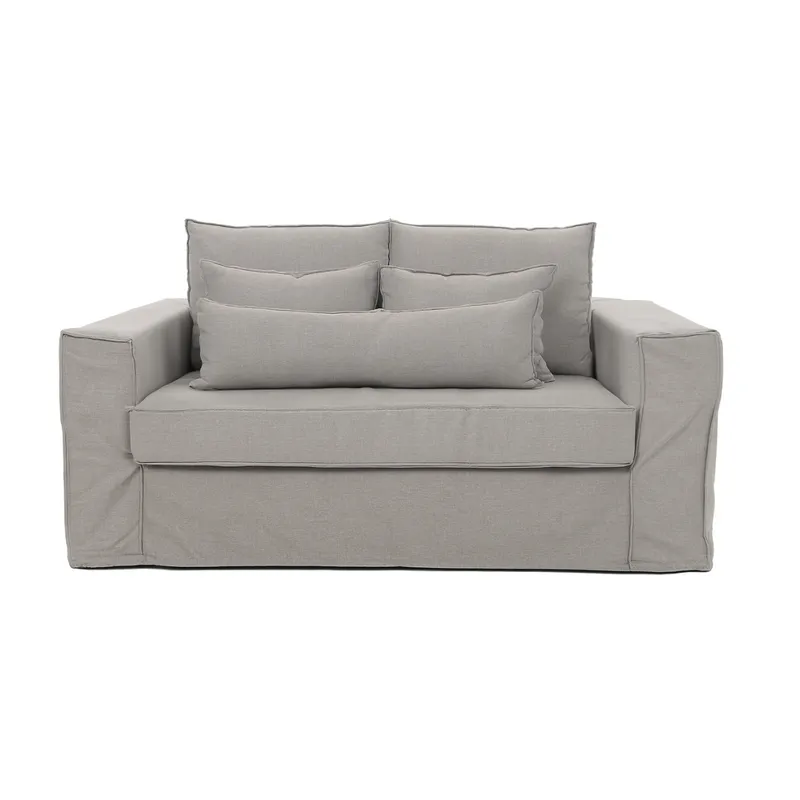 Sofá Granada 2 Cuerpos Funda Desmontable 165cm - Gris Lino en Gris - Sillones y sofás, Uruguay | Berna home