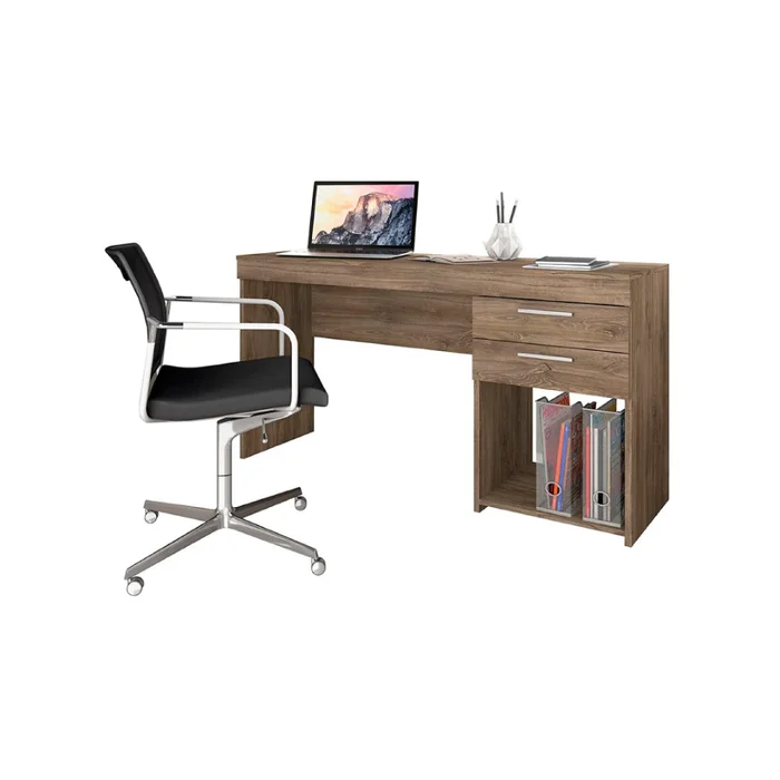 ESCRITORIO OFFICE 2 CAJONES MC-002 NOGAL en Marrón - Escritorios y sillas de escritorio, Uruguay | Alfa Ventas, vista 2