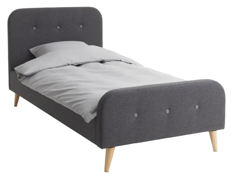 Estructura cama KONGSBERG 1 Plaza 90x200 gris en Gris - Dormitorio, Uruguay | JYSK