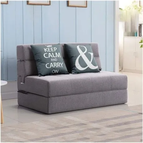 Sofa cama Foldie 2 cuerpos - Gris en Gris - Sillones y sofás, Uruguay | La Cueva Muebles