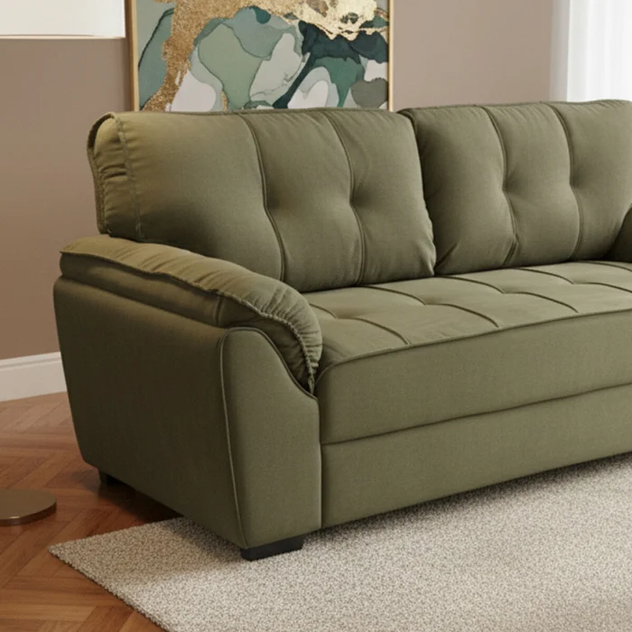 Sillón 3 Cuerpos - Montana Microfibra - Verde en Verde - Sillones y sofás, Uruguay | Rústico Hogar, vista 3
