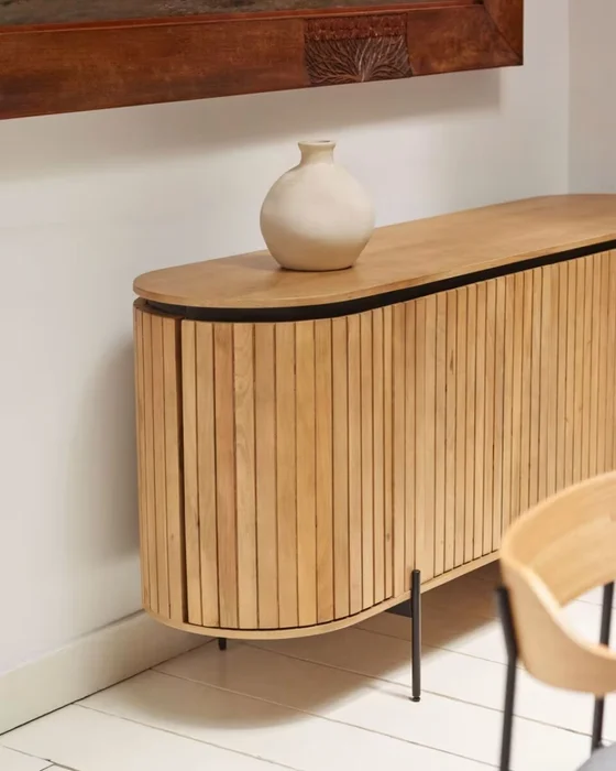 Aparador Licia 170 x 80 cm de madera maciza de mango en Madera natural - Aparadores y recibidores, Uruguay | Kavehome, vista 3
