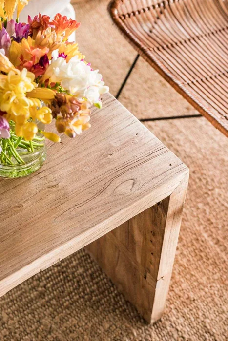 PIE DE CAMA / MESA ANGOSTA / BANCO OLMO NATURAL - 1.10 X 0.35 MTS en Madera natural - Butacas, banquetas y puffs, Uruguay | La Iberica, vista 10