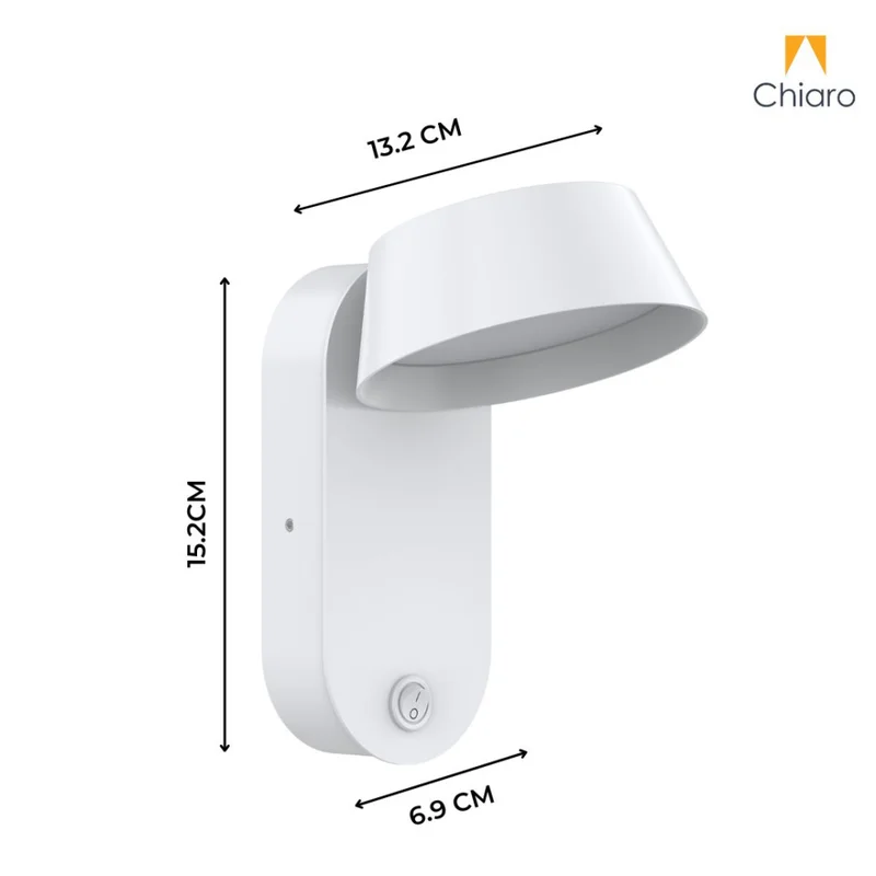 Pantalla led de pared con llave Luz cálida - BLANCA en Blanco - Lámparas de mesa, Uruguay | Iluminica, vista 3