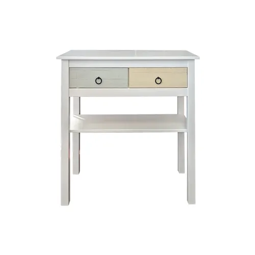 Mesa de arrime 2 cajones 1 estante - Flora - Mesas de living, Uruguay | Concetto Casa