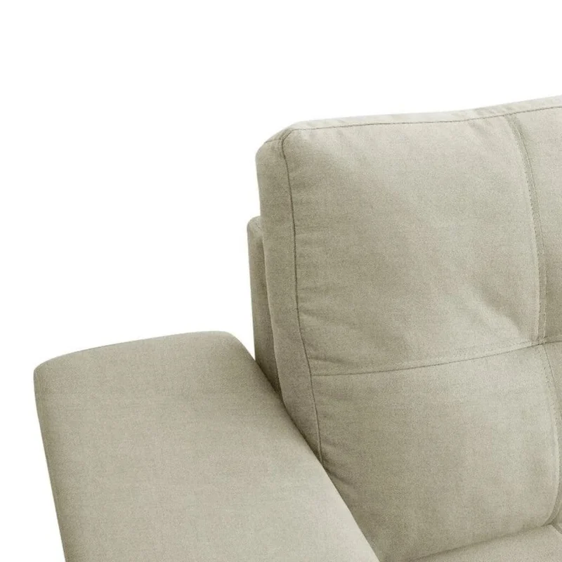 Sillón 2 Cuerpos en tela de Lino - Plaza - Beige en Beige - Sillones y sofás, Uruguay | Ecowood, vista 3