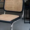 Silla Comedor Bauhaus Madera Natural/Negro Y Rattan - Butacas, banquetas y puffs, Uruguay | Berna home, vista 4 de 6