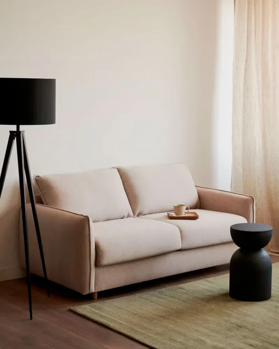 Sofá cama Carlota 2 plazas beige 185cm FSC Mix Credit en Beige - Sillones y sofás, Uruguay | Kavehome, vista 2