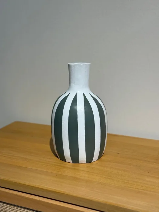 Botella rayas verde en Multicolor - Jarrones, Uruguay | FMB
