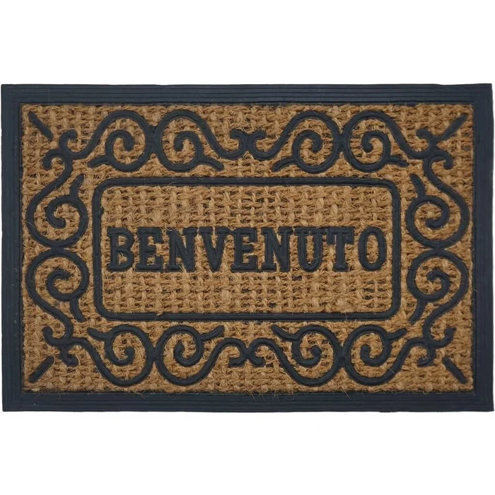FELPUDO COCO/GOMA 40X60CM H.1CM BENVENUTO en Marrón - Textiles, Uruguay | Decohogar