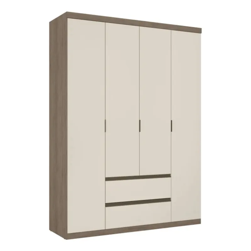 Ropero Nobre 4 Puertas 100% MDF en Off-white - Roperos y placares, Uruguay | Nario Hogar