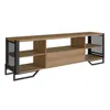 RACK TIPO INDUSTRIAL - 1 CAJON MIEL C/REJILLA NEGRA en Marrón - Muebles para TV, Uruguay | Champagne Home, vista 1 de 3