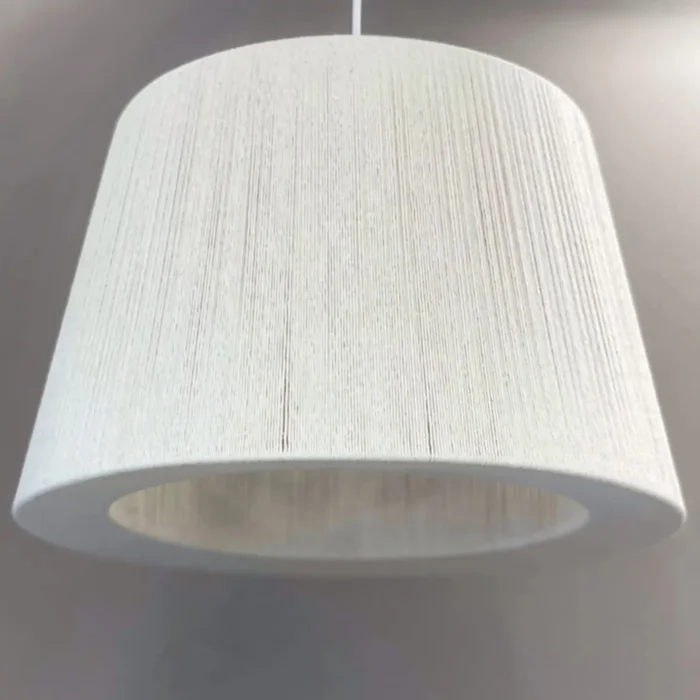Colgante Cónico ancho en hilo en Blanco - Lámparas colgantes, Uruguay | La Perla
