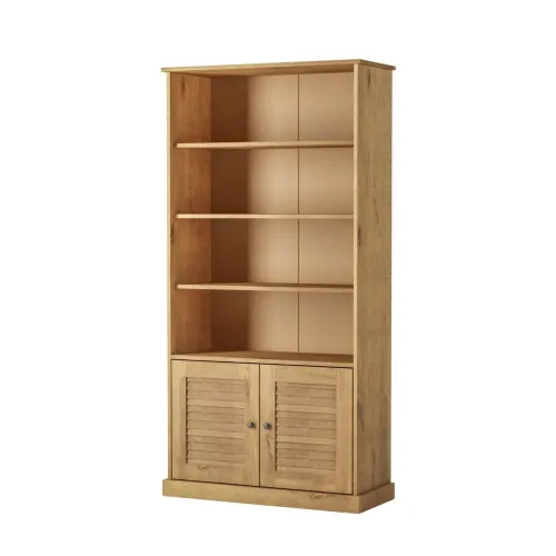 Estantería - 2 Puertas - Línea Oslo - Natural en Madera natural - Bibliotecas, Uruguay | Ecowood