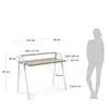 Escritorio Aarhus melamina acabado natural patas de acero acabado blanco 115 x 60 cm en Blanco - Escritorios y sillas de escritorio, Uruguay | Kavehome, vista 7 de 7