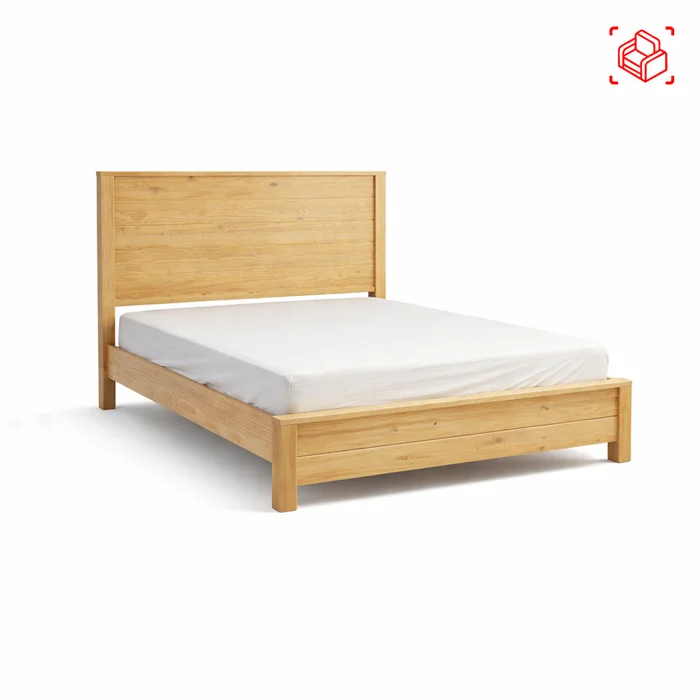 Cama Queen Madera Natural-beige Montauk en Madera natural - Dormitorio, Uruguay | Divino, vista 6