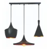 Lámpara de colgar 3 luces de aluminio E27 Negra en Negro, Uruguay | Que Sal Muebleria, vista 1 de 6