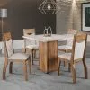 Juego De Comedor 4 Sillas Tapizadas Tapa Cuadrada Mdp en IMBUIA - Mesas de comedor, Uruguay | Soy Hogar, vista 3 de 4
