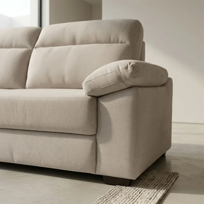 Sofá Owen - Tela Microfibra - 3 cuerpos - 12072 (Beige) en Beige - Sillones y sofás, Uruguay | NYR, vista 3