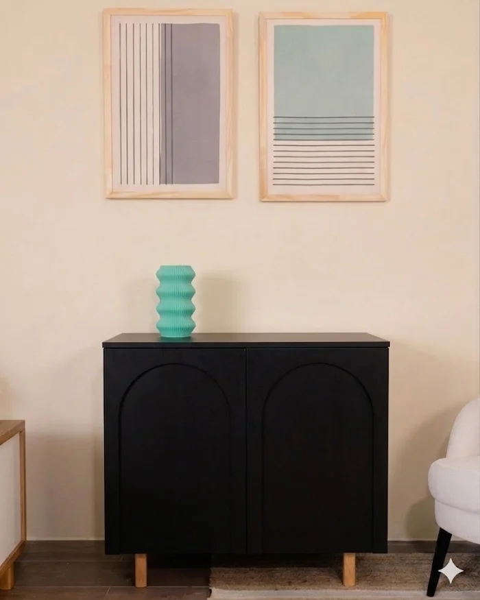 Aparador Coffee Corner Arco 80cm – Negro en Madera natural - Aparadores y recibidores, Uruguay | Berna home, vista 2