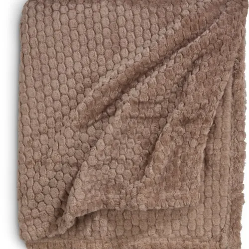 Manta throw ROSENVIAL 130x160 arena oscura - Textiles, Uruguay | JYSK