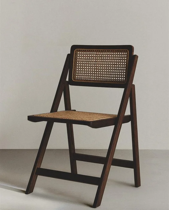 SILLA PLEGABLE MADERA Y RATÁN en Madera natural - Sillas, Uruguay | Zara Home