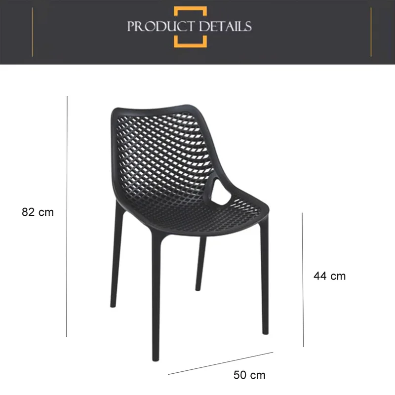 Silla Nantes interior exterior Negro - Butacas, banquetas y puffs, Uruguay | Decotech, vista 8