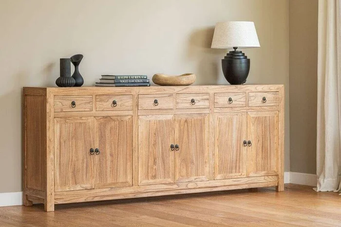 APARADOR OLMO MACIZO - 2.20 MTS en Madera natural - Bibliotecas, Uruguay | La Iberica, vista 5