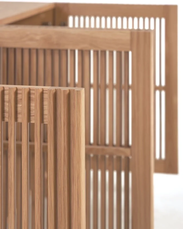 Aparador Beyla de madera maciza y chapa de roble 180 x 71,5 cm FSC 100 % en Madera natural - Aparadores y recibidores, Uruguay | Kavehome, vista 6