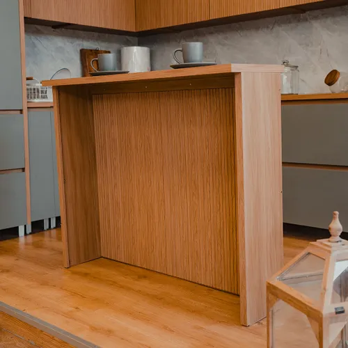 Isla desayunador - Sueca 120cm Marrón en Madera natural - Mesas de arrimo, Uruguay | Ecowood