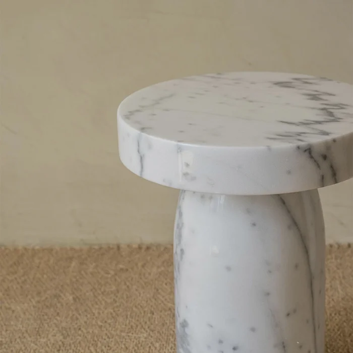 Mesa lateral White Marble P en Blanco - Mesas de arrimo, Uruguay | De Arcos, vista 4