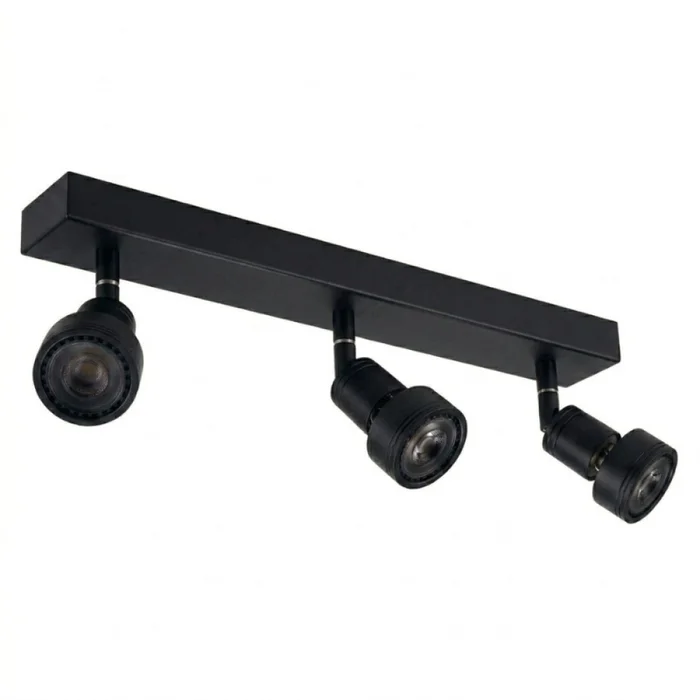 Lámpara Niza Triple Orientable Negra en Negro - Lámparas colgantes, Uruguay | Serlux