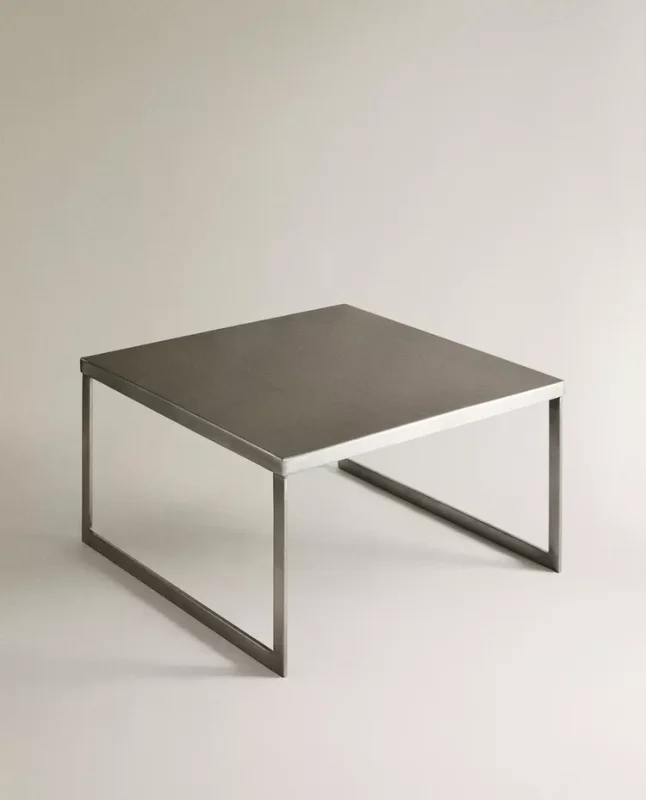 MESA AUXILIAR CUADRADA INOX en Gris - Mesas de living, Uruguay | Zara Home, vista 3