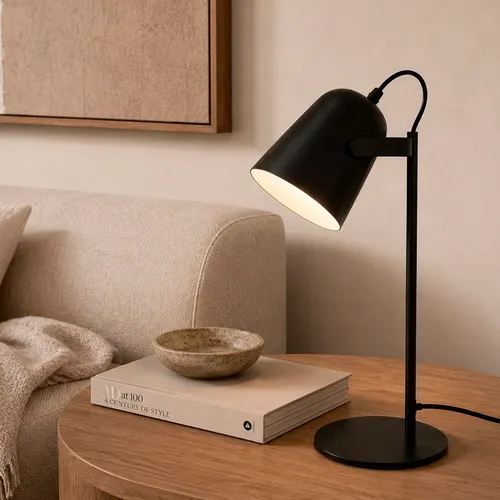 Lámpara de mesa Elsinor blanca / negra en Blanco - Lámparas de mesa, Uruguay | Alta Gracia Deco