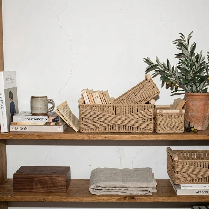 Cesto fibras naturales - L - Canastos, Uruguay | Buho Store, vista 2