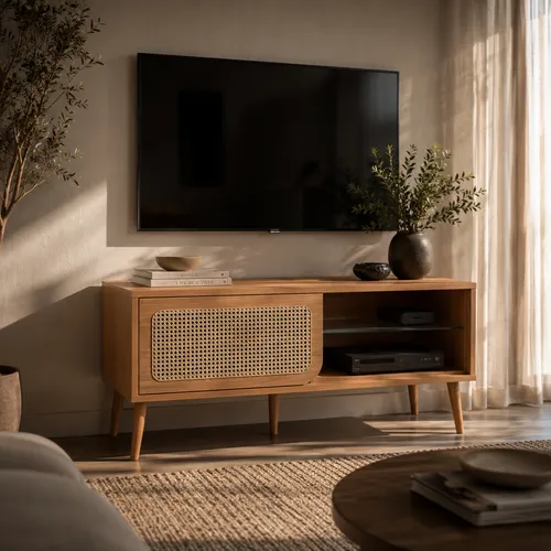 Rack TV Axis en Madera natural - Muebles para TV, Uruguay | Casa Brava
