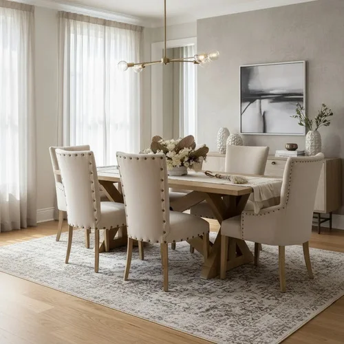 Juego De Comedor Madera Ozark Griego Con 6 Sillas De Vestir A Eleccion en Beige - Mesas de comedor, Uruguay | Ozark Home