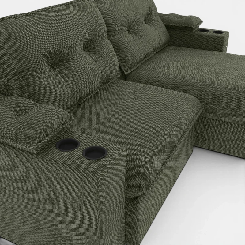 Sofa Zandon 260CM - Retractil/Reclinable en Lino Arena A085 - Sillones y sofás, Uruguay | Balton, vista 18