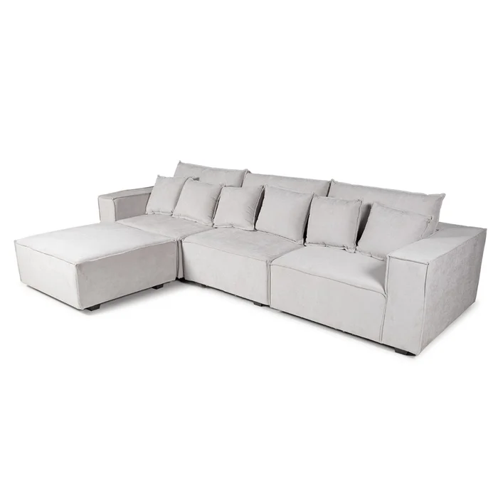 Sofá Modular Maia (4 módulos) - Tela Microfibra - 12073 (Greige) en Beige - Sillones y sofás, Uruguay | Nyr, vista 8