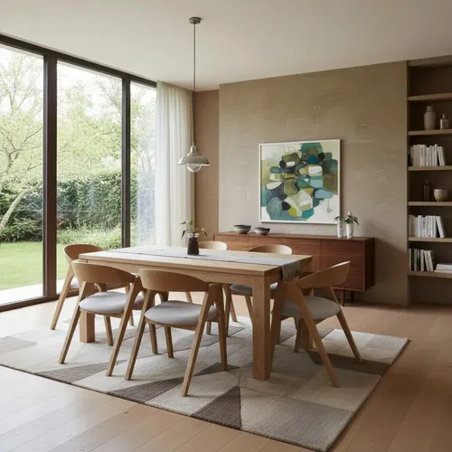 Juego Comedor Minimalista 180x90 6 Sillas Dinamarca- Ozark A Eleccion en Madera natural - Mesas de comedor, Uruguay | Ozark Home