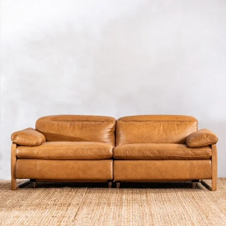 Sillón Reclinable Cuero Veneto Camel - Sillones y sofás, Uruguay | Aihaus