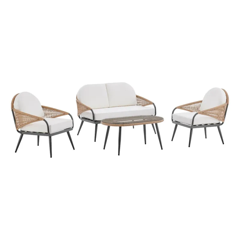 Juego Muebles De Jardin Mikonos en Blanco - Muebles para el exterior, Uruguay | Ecowood