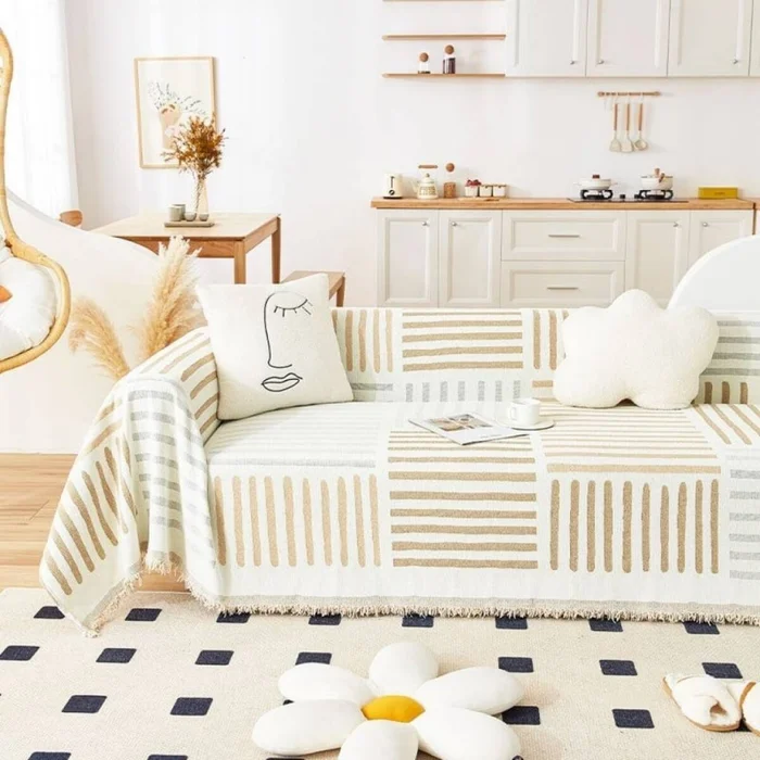 Manta para sillón y cama con diseños rayas - 180 x 280 cm en Diseños - Textiles, Uruguay | Buho Store, vista 2