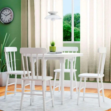 Mesa redonda 105x76 Linea Parma - Blanco en Blanco - Mesas de comedor, Uruguay | La Cueva Muebles, vista 6