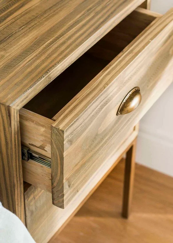 MESA DE LUZ AMALIA - HIERRO ORO VIEJO en Madera natural - Mesas de luz, Uruguay | La Iberica, vista 6
