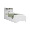Cama 1 Plaza Con 2 Cajones Y Estanteria Blanco en Blanco - Dormitorio, Uruguay | Soy Hogar, vista 1 de 8