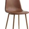 Silla de comedor JONSTRUP polipiel marrón en Madera natural - Sillas, Uruguay | JYSK, vista 1 de 5