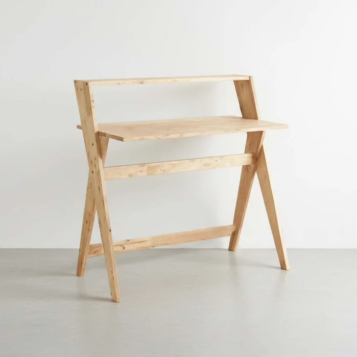 Escritorio Madera Natural-beige Zigzag en Madera natural - Escritorios y sillas de escritorio, Uruguay | Divino